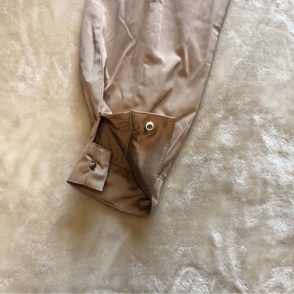 Zara Satin Tan High Waisted Cargo Pants Size XS - Picture 5 of 14